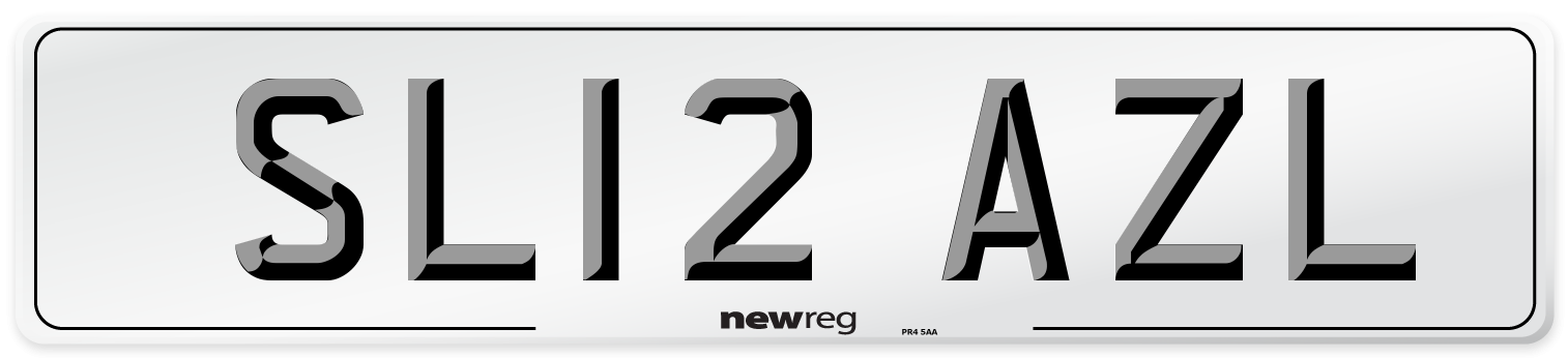 SL12 AZL Number Plate from New Reg